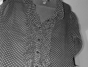 Mesh poka dot blouse